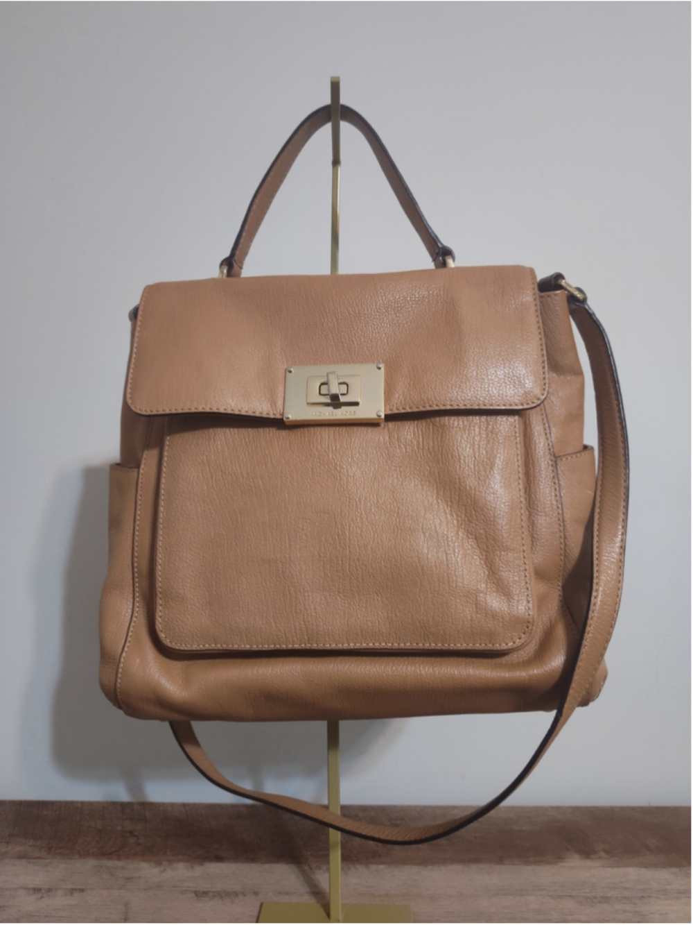 Women's Michael Kors Tan Leather Backpack One Size